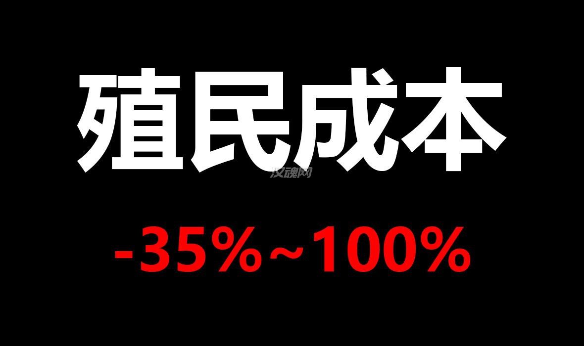 1 【Buff】殖民成本35%~100% 全派系 只对玩家有效